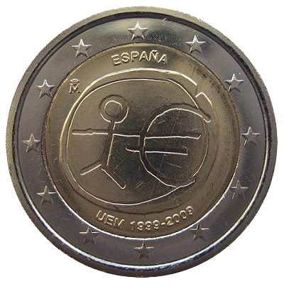 2 euros conmemorativa 10º Aniversario de la Unión Económica y Monetaria